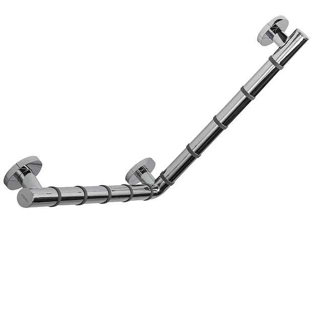 Croydex Grab N Grip L-Shaped 480mm Rail Grab Bar - Chrome 7 Croydex Grab N Grip L-Shaped 480mm Rail Grab Bar - Chrome - Image 5