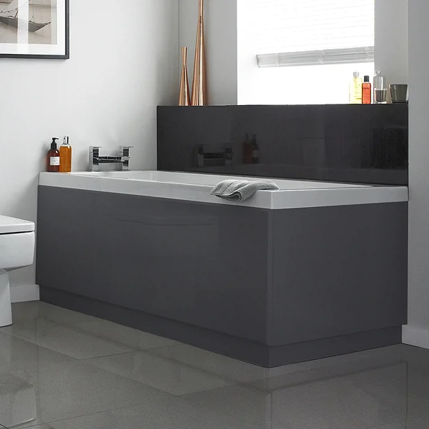 Victorian Plumbing Apollo2 Single Ended Bath + Gloss Grey Panels 3 Victorian Plumbing Apollo2 Single Ended Bath + Gloss Grey Panels