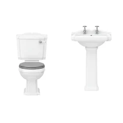 Victorian Plumbing Appleby Traditional 4-Piece Bathroom Suite -Croydex shop app4pc new d1