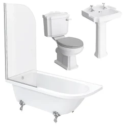 Victorian Plumbing Appleby LH Traditional Bathroom Suite -Croydex shop applebylhtraditionalbathroomsuitedetail4