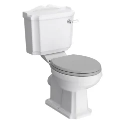Victorian Plumbing Appleby Traditional Close Coupled Toilet + Soft Close Seat -Croydex shop applebytraditionalclosecoupledtoiletl