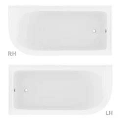 Victorian Plumbing Appleby 1550 Roll Top Shower Bath + Brushed Brass Leg Set -Croydex shop aprh15bb d2