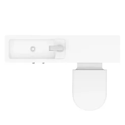 Victorian Plumbing Apollo2 1100mm Gloss Grey Slimline Combination Furniture Pack (Excludes Pan + Cistern)