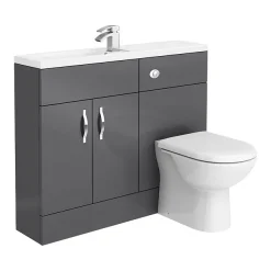 Victorian Plumbing Apollo2 1100mm Gloss Grey Slimline Combination Furniture Pack (Excludes Pan + Cistern) 11 Victorian Plumbing Apollo2 1100mm Gloss Grey Slimline Combination Furniture Pack (Excludes Pan + Cistern) -Croydex shop aps1100gnd2
