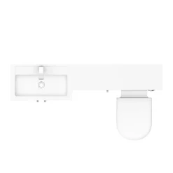 Victorian Plumbing Apollo2 1500mm Gloss Grey Combination Furniture Pack (Excludes Pan + Cistern)