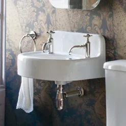 Arcade Bathroom Arcade 500mm Cloakroom Basin Two Tap Hole With Overflow