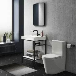 Arezzo BTW Close Coupled Toilet + Soft Close Seat -Croydex shop arzbtwcc d4