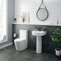 Arezzo BTW Close Coupled Toilet + Soft Close Seat -Croydex shop arzbtwcc nd2