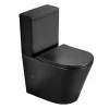 Arezzo Matt Black BTW Close Coupled Toilet + Soft Close Seat -Croydex shop arzbtwccmb detail05