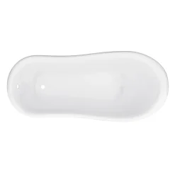 Victorian Plumbing Astoria 1550 Roll Top Slipper Bath + Antique Brass Leg Set -Croydex shop ast1710abdetail02a