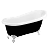 Victorian Plumbing Astoria Black 1550 Roll Top Slipper Bath W. Ball + Claw Leg Set 1 Victorian Plumbing Astoria Black 1550 Roll Top Slipper Bath W. Ball + Claw Leg Set -Croydex shop astoriablack1550rolltopslipperbathnd1
