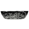 Arezzo 455 X 325mm Curved Rectangular Counter Top Basin - Gloss Black Marble Effect -Croydex shop az1004detail3