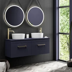 Arezzo Ribbed Round Counter Top Basin - 358mm Diameter