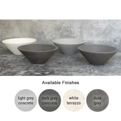 Arezzo Stone Dusk Grey Conical Counter Top Basin - 405mm Diameter 7 Arezzo Stone Dusk Grey Conical Counter Top Basin - 405mm Diameter -Croydex shop az10dg d1