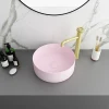 Arezzo 352mm Matt Pink Round Counter Top Basin 2 Arezzo 352mm Matt Pink Round Counter Top Basin -Croydex shop az110amp d2
