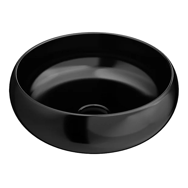 Arezzo Round Counter Top Basin (360mm Diameter - Gloss Black) 3 Arezzo Round Counter Top Basin (360mm Diameter - Gloss Black)