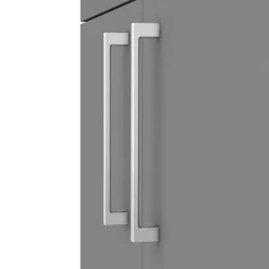 Arezzo 1100 Matt Grey Semi-Recessed Square Combination Vanity Unit (Chrome Flush & Handles) -Croydex shop az11gchsh d1