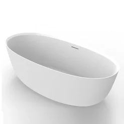 Arezzo 1700 X 800 Matt White Solid Stone Modern Double Ended Bath 13 Arezzo 1700 X 800 Matt White Solid Stone Modern Double Ended Bath -Croydex shop az168slw n d4