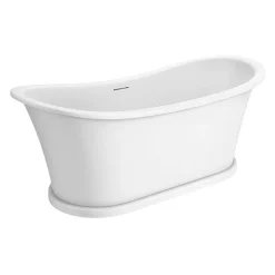 Arezzo 1690 X 750 Matt White Solid Stone Traditional Roll Top Slipper Bath -Croydex shop az175sba d2
