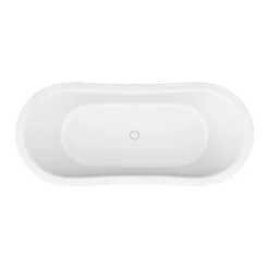 Arezzo 1690 X 750 Matt White Solid Stone Traditional Roll Top Slipper Bath -Croydex shop az175sband1