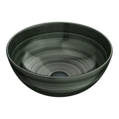 Arezzo Round Brushed Dark Green Counter Top Basin 0TH - 358mm Diameter -Croydex shop az17dg detail1