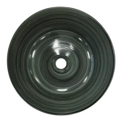 Arezzo Round Brushed Dark Green Counter Top Basin 0TH - 358mm Diameter -Croydex shop az17dg detail2