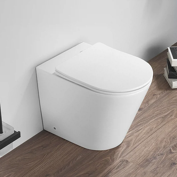 Arezzo Matt White Rimless Back To Wall Toilet Incl. Soft Close Seat 4 Arezzo Matt White Rimless Back To Wall Toilet Incl. Soft Close Seat - Image 2