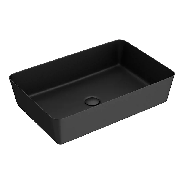 Arezzo Matt Black 340 X 520mm Rectangular Stainless Steel Counter Top Basin + Waste 4 Arezzo Matt Black 340 X 520mm Rectangular Stainless Steel Counter Top Basin + Waste - Image 2