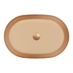 Arezzo Brushed Brass 380 X 560mm Oval Stainless Steel Counter Top Basin + Waste -Croydex shop az3856bb d3