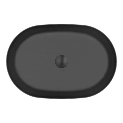 Arezzo Matt Black 380 X 560mm Oval Stainless Steel Counter Top Basin + Waste 8 Arezzo Matt Black 380 X 560mm Oval Stainless Steel Counter Top Basin + Waste -Croydex shop az3856mb d3