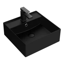 Arezzo 405mm Matt Black Square Wall Mounted / Counter Top Basin -Croydex shop az4bmb n d1