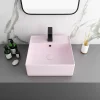 Arezzo 405mm Matt Pink Square Wall Mounted / Counter Top Basin -Croydex shop az4bmpd2