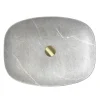 Arezzo 505 X 385mm Curved Rectangular Counter Top Basin - Light Grey Marble Effect -Croydex shop az505lgm d3