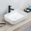 Arezzo 500 X 370mm Curved Rectangular Counter Top Basin - Gloss White -Croydex shop az50cgw d1