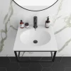 Arezzo 500 Wall Hung Basin With Matt Black Towel Rail Frame -Croydex shop az5blkfrm d7