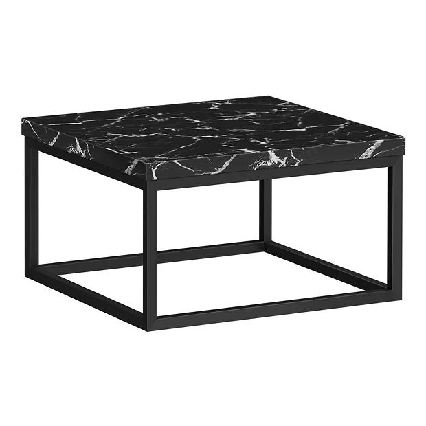 Arezzo 500 Black Marble Effect Worktop With Matt Black Wall Mounted Frame 4 Arezzo 500 Black Marble Effect Worktop With Matt Black Wall Mounted Frame - Image 2