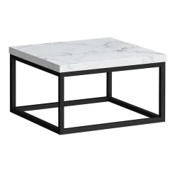 Arezzo 500 White Marble Effect Worktop With Matt Black Wall Mounted Frame