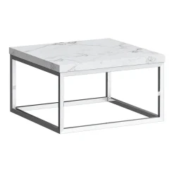 Arezzo 500 White Marble Effect Worktop With Chrome Wall Mounted Frame