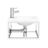 Arezzo 500 Wall Hung Basin With Chrome Towel Rail Frame -Croydex shop az5chrfrm nd2
