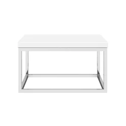 Arezzo 500 Gloss White Stone Resin Worktop With Chrome Wall Mounted Frame