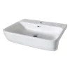 Arezzo 565mm Curved Semi-Recessed Basin - Gloss White -Croydex shop az5crsrgw n d1