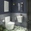 Arezzo Square Gloss White Ceramic One Piece Wall Hung Basin 1TH - 365mm Wide -Croydex shop az5psqgw d4