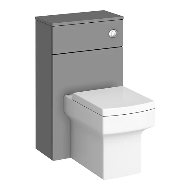 Arezzo 500 Matt Grey WC Unit With Cistern + Square Pan 4 Arezzo 500 Matt Grey WC Unit With Cistern + Square Pan - Image 2