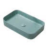Arezzo 600 X 370mm Curved Rectangular Counter Top Basin - Matt Green -Croydex shop az60cgrn lrg