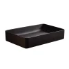 Arezzo Matt Black Slim Rectangular Counter Top Basin (605 X 355mm) -Croydex shop az65mb d1