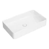 Arezzo Matt White Slim Rectangular Counter Top Basin (605 X 355mm) -Croydex shop az65mw d2