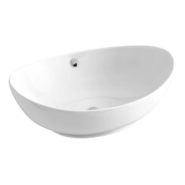 Arezzo Stone Resin Floating Basin Shelf Inc. Oval Basin - 600mm Wide 6 Arezzo Stone Resin Floating Basin Shelf Inc. Oval Basin - 600mm Wide - Image 4