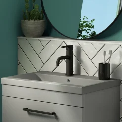 Arezzo 610 X 395mm Matt Grey Rectangular Mid-Edged Inset Basin 7 Arezzo 610 X 395mm Matt Grey Rectangular Mid-Edged Inset Basin -Croydex shop az6rmh d2