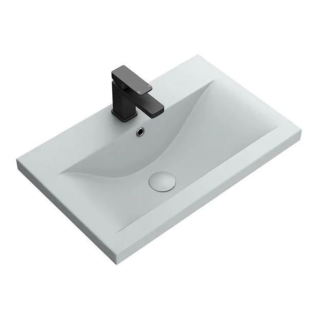 Arezzo 610 X 395mm Matt Grey Rectangular Mid-Edged Inset Basin 3 Arezzo 610 X 395mm Matt Grey Rectangular Mid-Edged Inset Basin