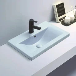 Arezzo 610 X 395mm Matt Blue Rectangular Mid-Edged Inset Basin -Croydex shop az6rml d1